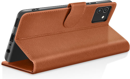 Zanaé Wallet Case Galaxy A03 Stand Function Magnetic Flap Brown