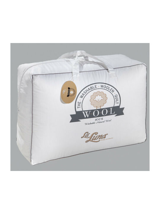 La Luna Duvet Single Wool 160x220cm Wool Natural Duvet White 10.5 togs Togs