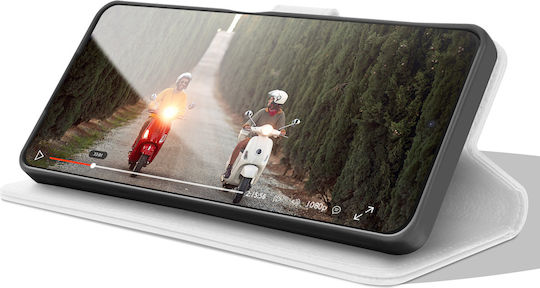 Zanaé Brieftaschenhülle Für Oppo A53 A53s Mit Ständer Magnetischer Tab Weiß