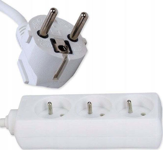 Rum-Lux Steckdosenleiste 3 Positionen mit Kabel 5m