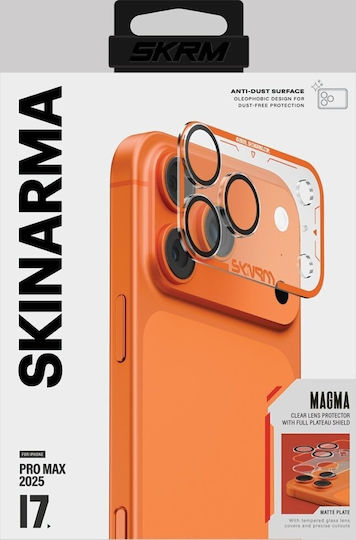 Skinarma Camera Protection Tempered Glass Orange for the iPhone 17 Pro Max