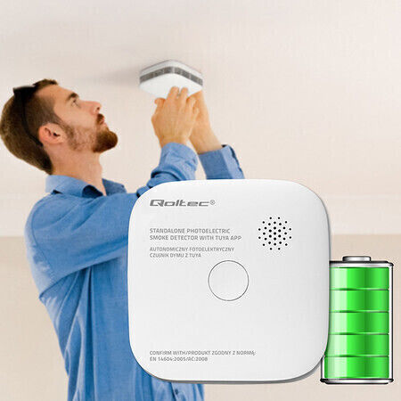 Qoltec Αυτόνομος Ανιχνευτής Καπνού Wi-Fi