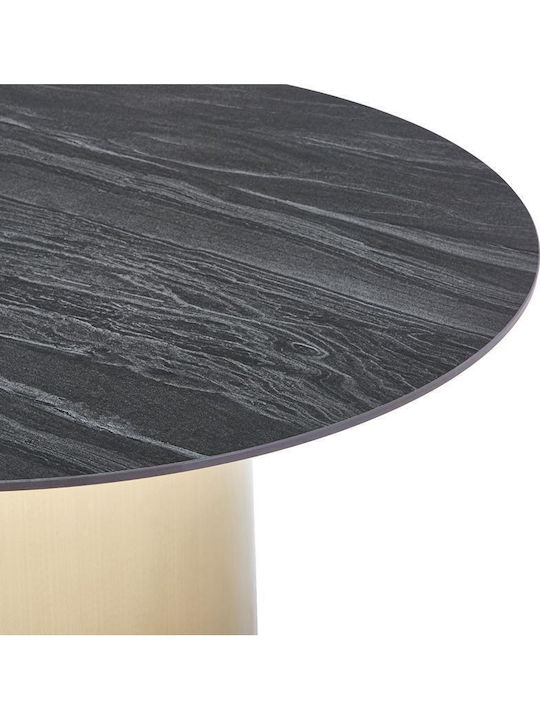 0063 Tisch Speisesaal Grey, Gold 120x75cm