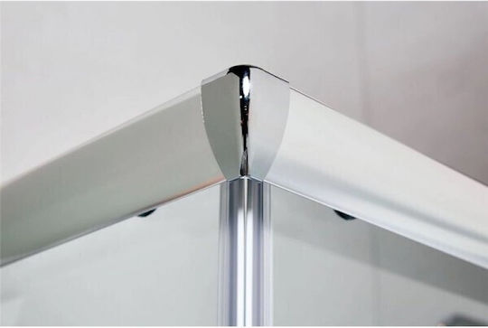 Tema Καμπίνα Ντουζιέρας με Συρόμενη Πόρτα 120x80x180cm Clear Glass Chrome Tema Καμπίνα Ντουζιέρας με Συρόμενη Πόρτα 120x80x180cm Clear Glass Chrome