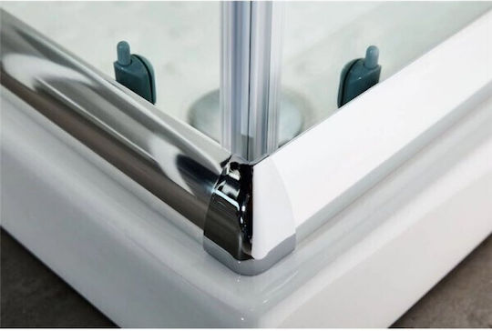 Tema Καμπίνα Ντουζιέρας με Συρόμενη Πόρτα 120x80x180cm Serigrafato Chrome Tema Καμπίνα Ντουζιέρας με Συρόμενη Πόρτα 120x80x180cm Serigrafato Chrome