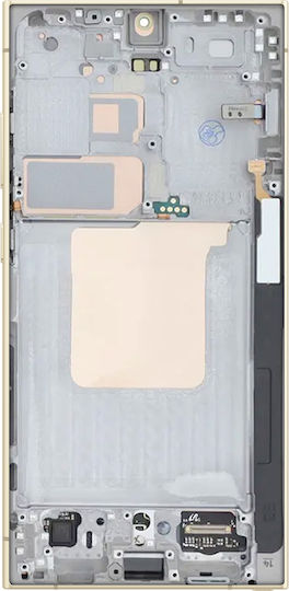 Clappio Soft Oled Replacement Full Screen Galaxy S24 Ultra Chassis Yellow