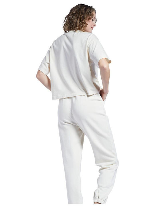 Classics Natural Dye Γυναικείο Καλοκαιρινό Crop Top Βαμβακερό Κοντομάνικο Ecru