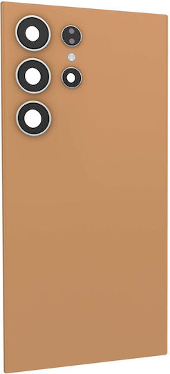 Clappio Replacement Battery Cover Galaxy S24 Ultra Integrated Adhesive Orange