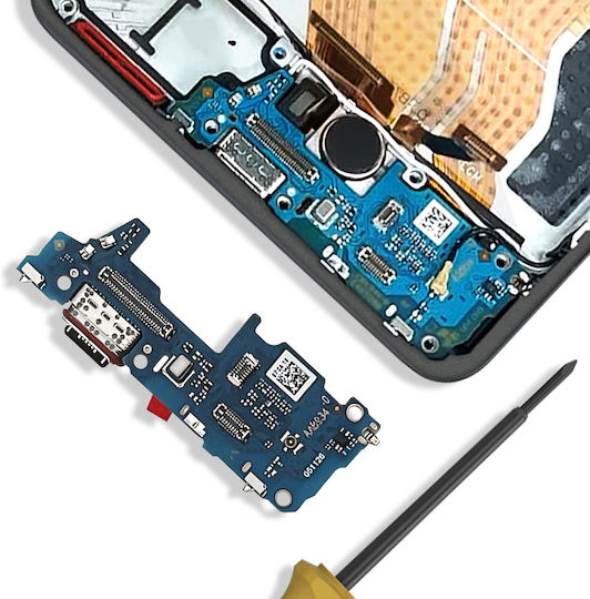 Clappio Ladekabelanschluss Realme 14 Pro Usb-c Simkartenleser Mikrofon Schwarz Blau