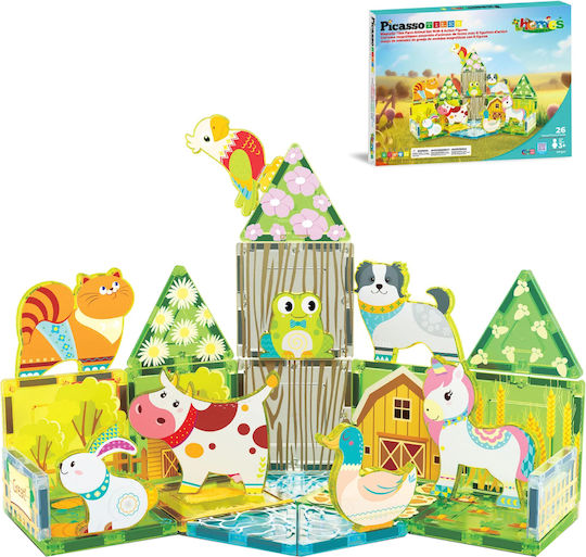 PicassoTiles Farm Themed Construction & Building Toys Set
