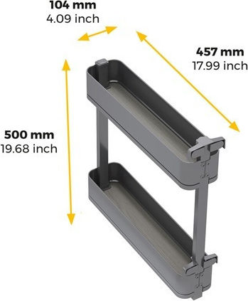 Emuca Expanding Closet Mechanism with Brakes Grey 8381935