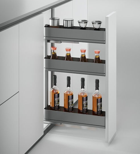 Emuca Grey Expanding Closet Mechanism with Brakes 8382035