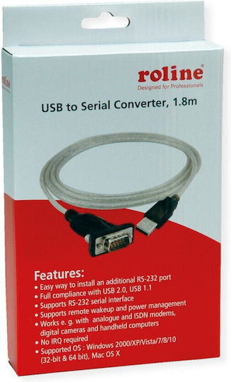 Conversion Cable Usb To Rs232 1.8m