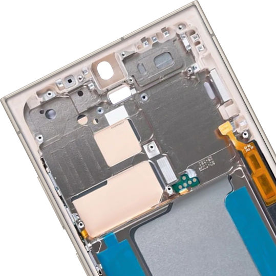 Samsung Средна Рамка За Мобилен Galaxy S24 Ultra Оригинална Здрава Ремонтна Част Оранжева