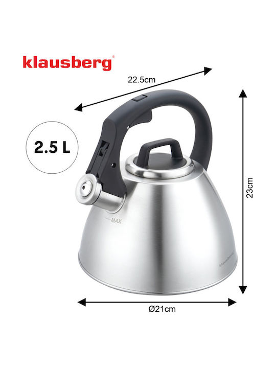 Klausberg Βραστήρας Ανοξείδωτος Ασημί 2500ml