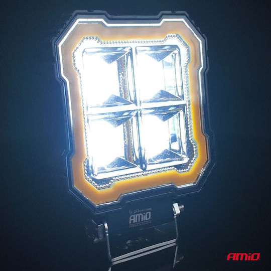 Amio Work Light Led Awl84 Flood 48w 4800lm 6500k Steady Yellow Led Bar – 9–36v 1 Piece 04428/am 04428/am 04428/am