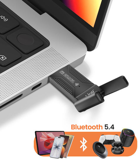 Linq Usb Wifi Network Card 600mbps Bluetooth 5.4 Dual Band Black