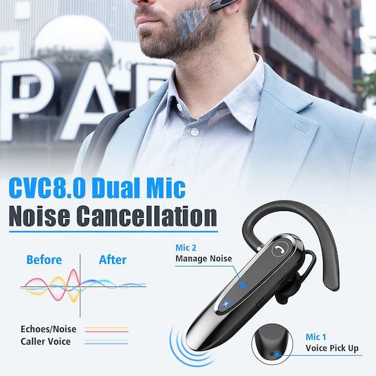 Techsuit CB2 In-Ear Bluetooth-Freisprecheinrichtung Kopfhörer Schwarz