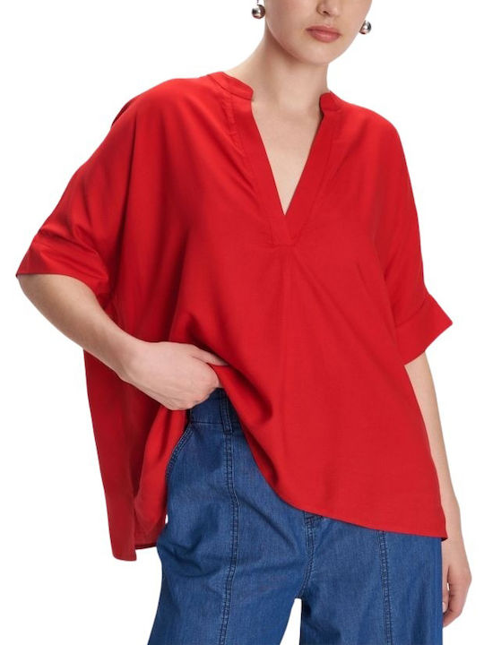 Tunic with 3/4 Sleeve Red
