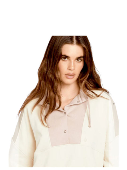 Reetrostone Women's Blouse with Hood Cloud