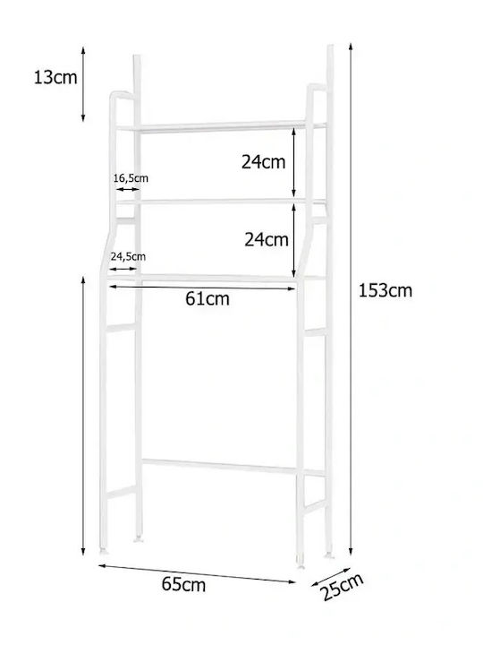 Verk Group Wall Mounted Bathroom Shelf Metallic White