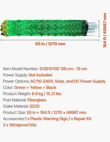Vevor Repellent Net 1.27x50m