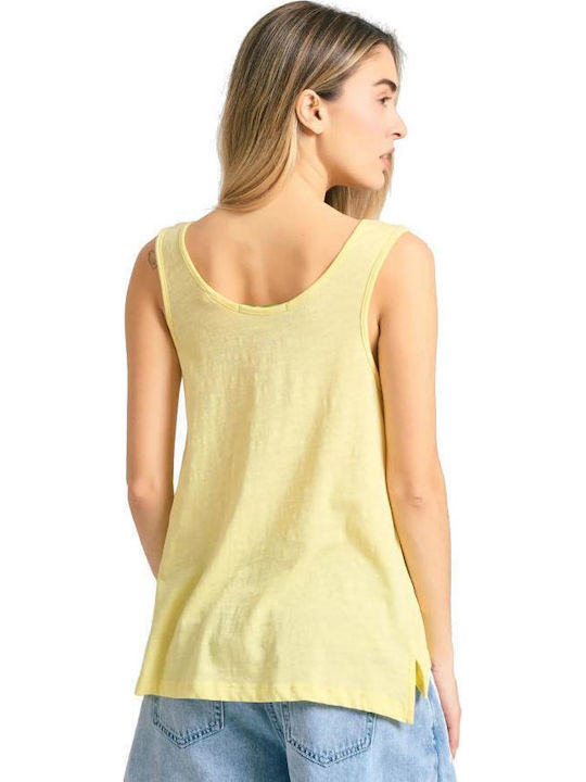 Women's Blouse Cotton Sleeveless Yellow