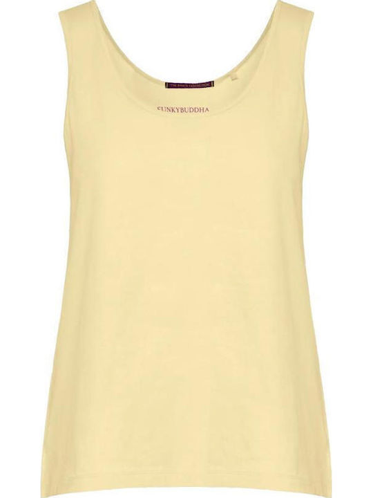 Women's Blouse Cotton Sleeveless Yellow