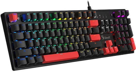 A4Tech Bloody S520N Fire Gaming Mechanical Keyboard with BLMS Red Plus switches and RGB lighting (English US)