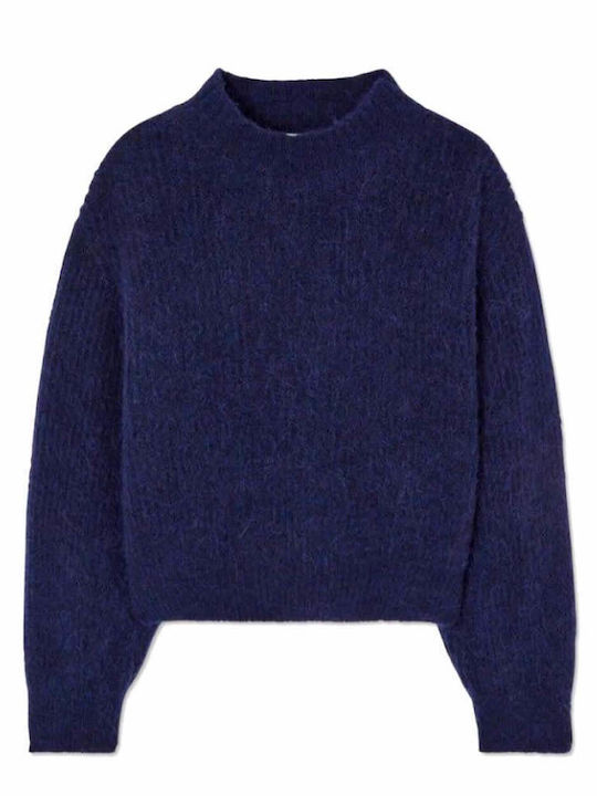 Women's Long Sleeve Sweater Navy Blue