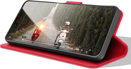 Zanaé Wallet Case Samsung A35 Stand Magnetic Tab Red
