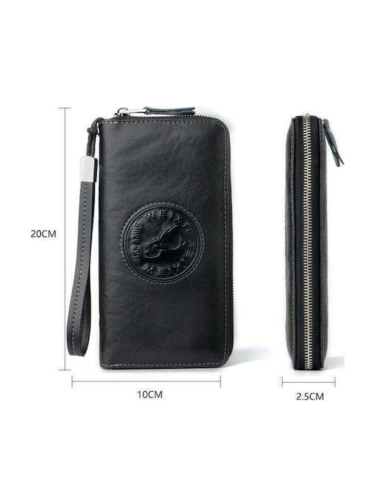 Leather Men's Wallet with RFID Black