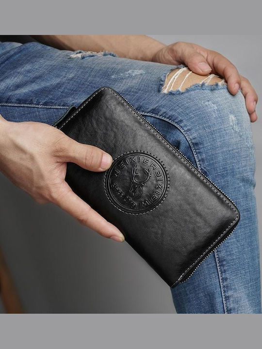 Leather Men's Wallet with RFID Black