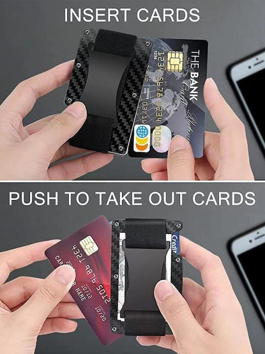 Мъжки Портфейл Карти с RFID Черен