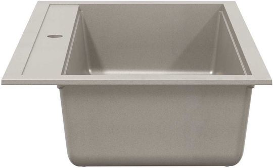 vidaXL vidaXL Einbauspüle aus Flüssigem Granit M79,5xP50,5cm Grau
