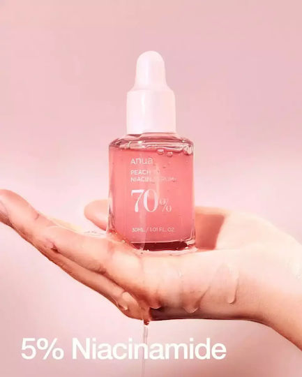 Anua Peach 70 Niacin Moisturizing Serum Face with Niacinamide for Detoxification & Radiance 30ml