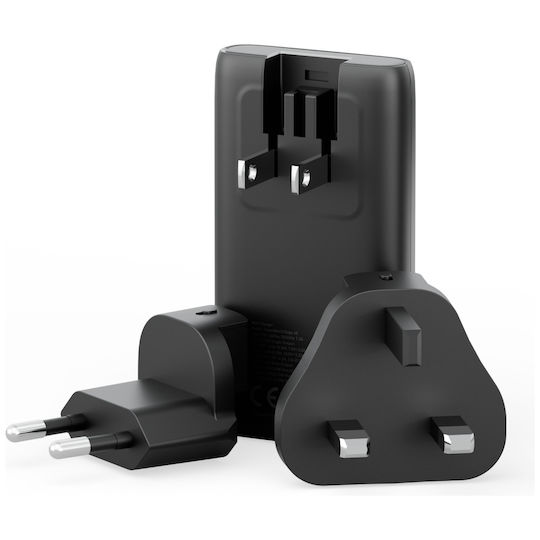 Energea Φορτιστής Χωρίς Καλώδιο GaN με 2 Θύρες USB-C 65W Power Delivery / Quick Charge 3.0 Γκρι (TravelWorld Edge)