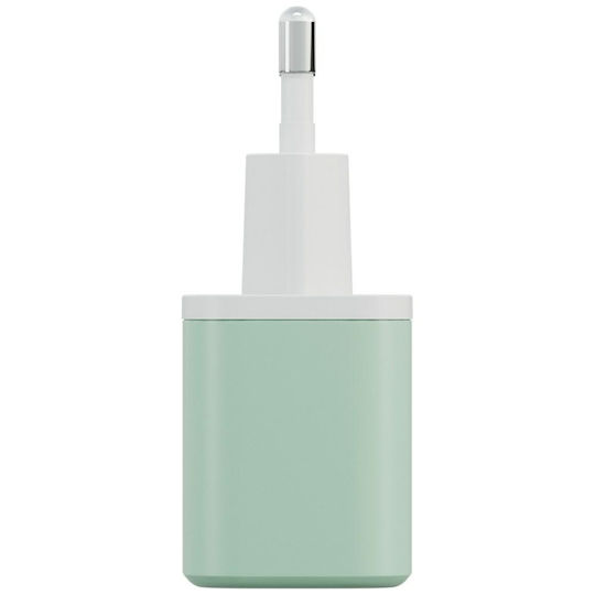 Bazic GaN с USB-A порт и USB-C порт и кабел USB-C - USB-C 35W Power Delivery / Quick Charge 3.0 Зелен (Goport Velox Kit)