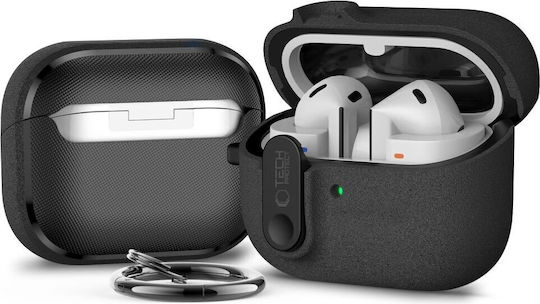 Tech-Protect Slim Hook Hülle Kunststoff mit Haken in Schwarz Farbe für Samsung Galaxy Buds 3 / 3 FE / 3 Pro