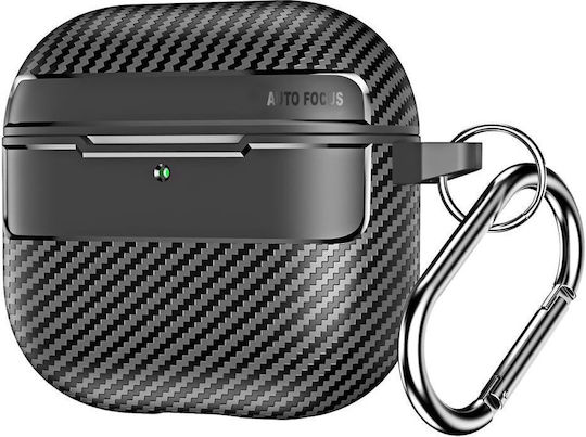 Techsuit Калъф Techsuit за Airpods 4 Techsuit от въглеродни влакна Черен 5949419256972