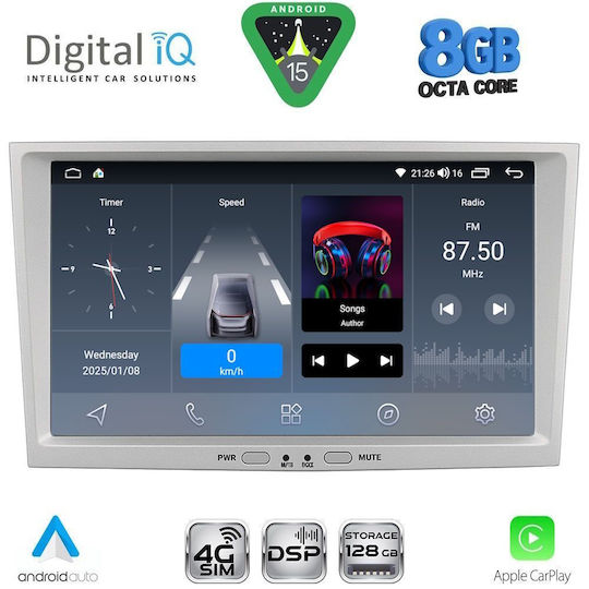 Digital IQ Sistem Audio Auto pentru Opel Antara 2004-2014 (Bluetooth/USB/WiFi/GPS/Apple-Carplay/Android-Auto)