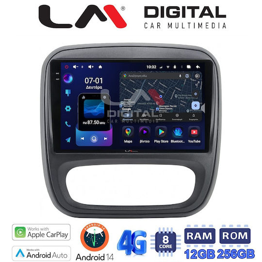 Ηχοσύστημα Αυτοκινήτου για Opel Vivaro Fiat Talento Nissan NV300 2014 > 2020 (Bluetooth/USB/WiFi/GPS/Apple-Carplay/Android-Auto)