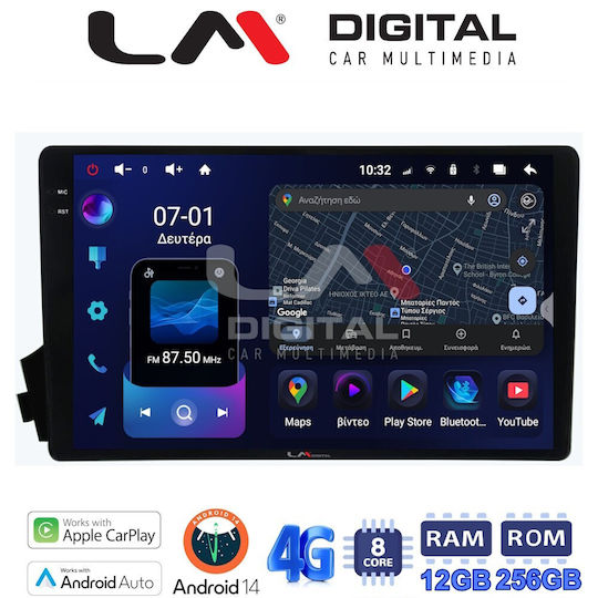 LM Digital Auto-Audiosystem für Ssangyong Actyon / Kyron 2006>2015 (Bluetooth/USB/WiFi/GPS/Apple-Carplay/Android-Auto)
