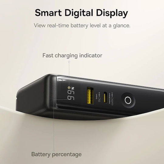 Baseus Nomos NT11 Power Bank 10000mAh 67W with USB-A Port and USB-C Port Cosmic Black