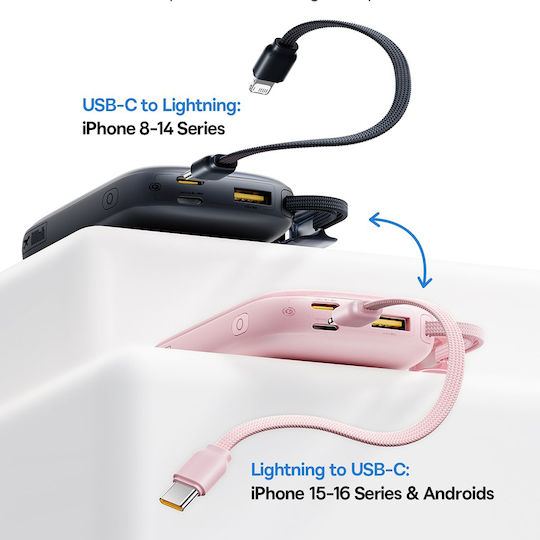 Baseus EnerFill FC21 QPow3 Ultra Power Bank 10000mAh 45W with USB-A Power Delivery Quick Charge Port Black