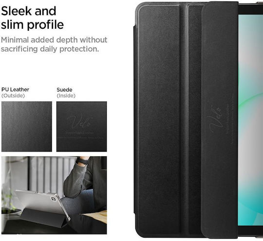 Spigen Flip Cover Durable Black (Galaxy Tab A9 A11 X110 X115 X133 X135)