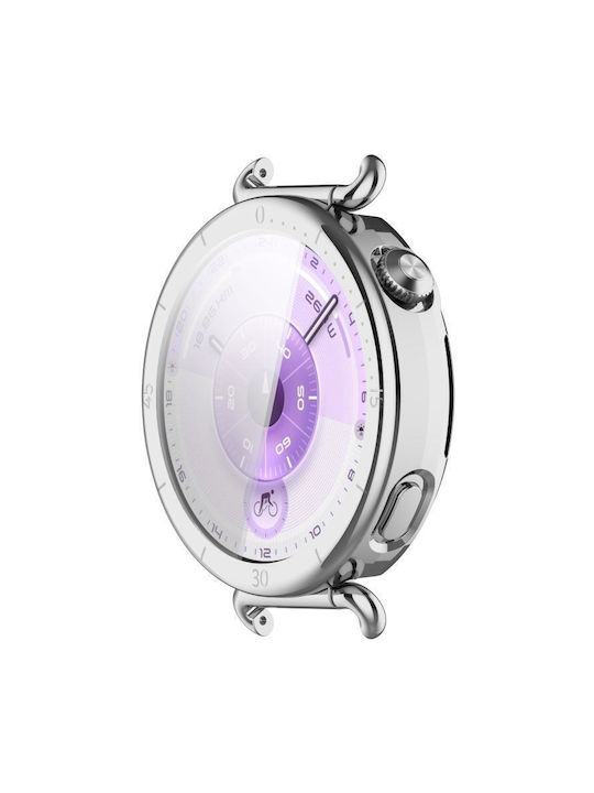 Προστατευτικό Κάλυμμα Ρολογιού Μαλακό Tpu Huawei Watch Gt 6 Κλίμακα 41 Χιλιοστών Πλήρους Κάλυψης Ασημί