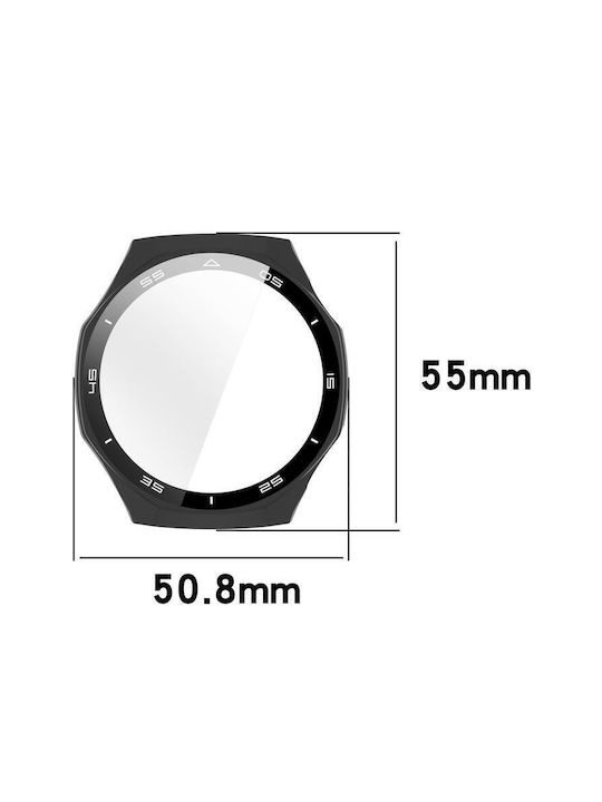 Tempered Glass Film Integrated Plastic Case in Silver color for Huawei Watch GT 6 Pro