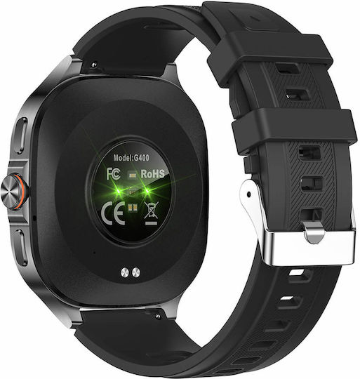 Microwear G400 Smartwatch με Παλμογράφο (Καφέ)