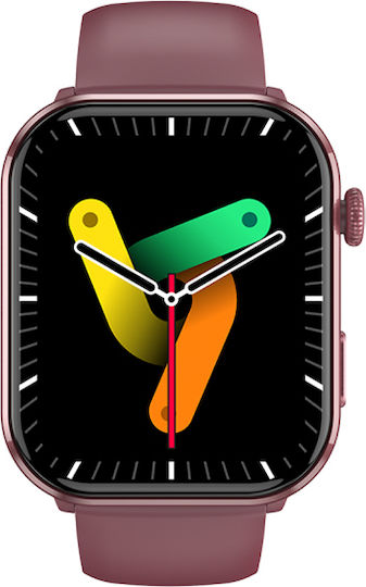 BlackView R60 Aluminium 47mm Smartwatch με Παλμογράφο (Wine Red)